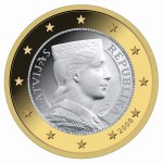 1 Euro Münze Lettland