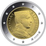 2 Euro Münze Lettland
