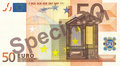 50 Euro Banknote - Wertseite