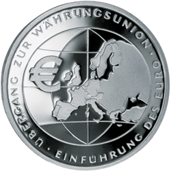 10 Euro Gedenkmünze Euroeinführung - Deutschland 2002