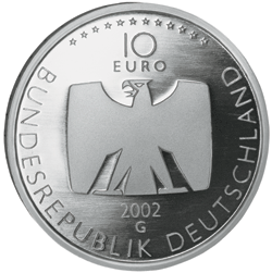 10 Euro Gedenkmünze 50 Jahre Fernsehen - Deutschland 2002