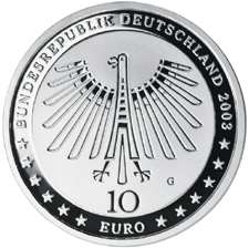 10 Euro Gedenkmünze Gottfried Semper - Deutschland 2003