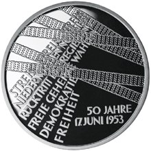 10 Euro Gedenkmünze Volksaufstand in der DDR am 17. Juni 1953
