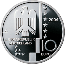 10 Euro Münze Bauhaus - Deutschland 2004