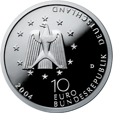 10 Euro Münze ISS - Deutschland 2004