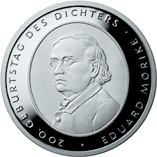 10 Euro Gedenkmnze Dichter Eduard Mrike