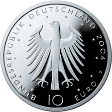 10 Euro Münze Eduard Mörike - Deutschland 2004