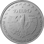 10 Euro Münze Bayerischer Wald - Deutschland 2005