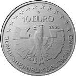 10 Euro Mnze Bayerischer Wald - Deutschland 2005