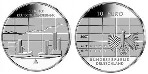10 Euro Münze Deutsche Bundesbank 2007