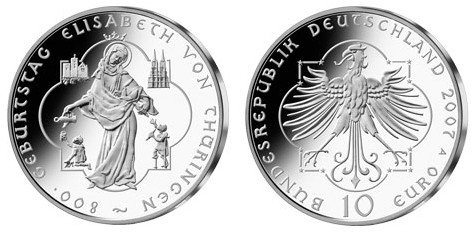 10 Euro Münze Elisabeth von Thüringen