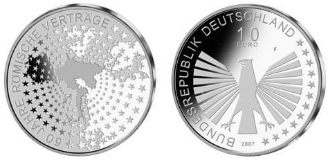 10 Euro Gedenkmünze Römische Verträge 2007
