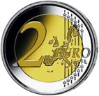 2 Euro Münze Vorderseite