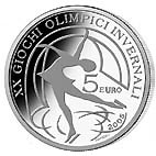 5 Euro Gedenkmnze Italien "Turin 2006"